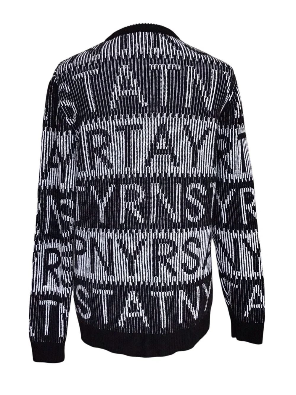 Zara Men’s Stylish Black and Gray Graphic Sweater NEW